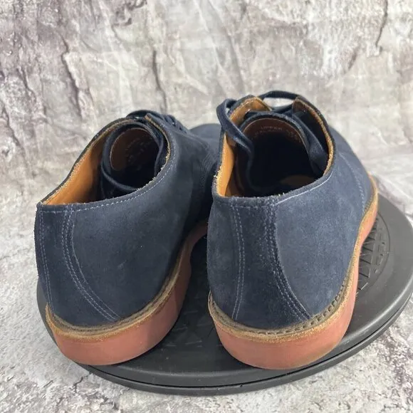 Walk Over Nubuck Suede Leather Shoes Mens Size US 10 M Navy Oxford Made in USA