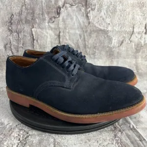 Walk Over Nubuck Suede Leather Shoes Mens Size US 10 M Navy Oxford Made in USA