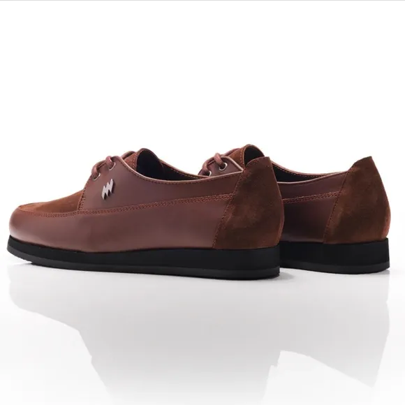 Warrior Sports MIRAGE brown leather derby Oxford shoes men size 46 euro 12 US