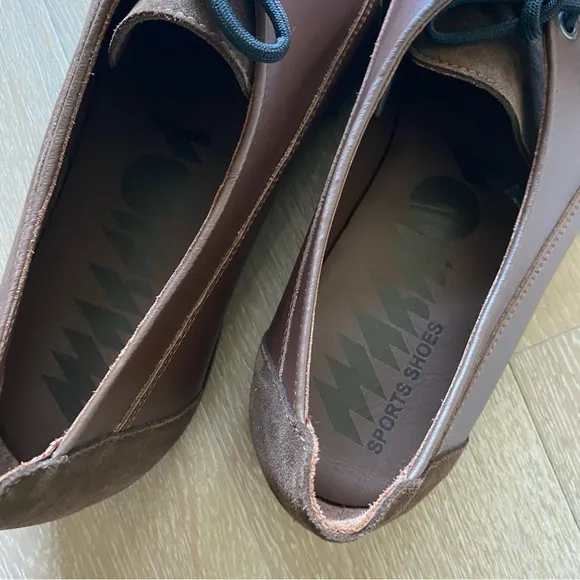 Warrior Sports MIRAGE brown leather derby Oxford shoes men size 46 euro 12 US
