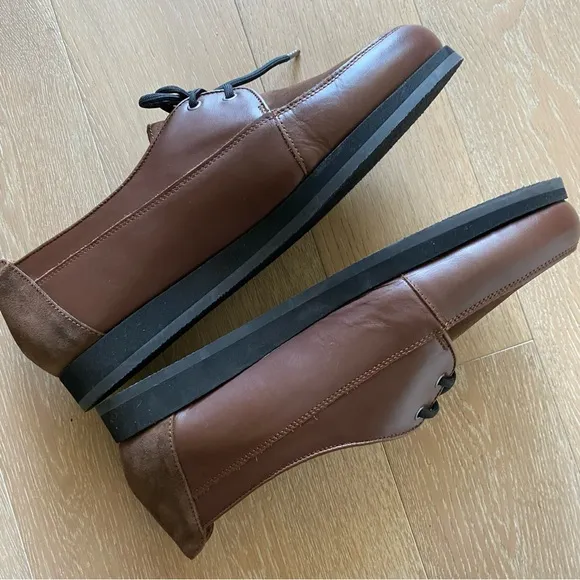 Warrior Sports MIRAGE brown leather derby Oxford shoes men size 46 euro 12 US
