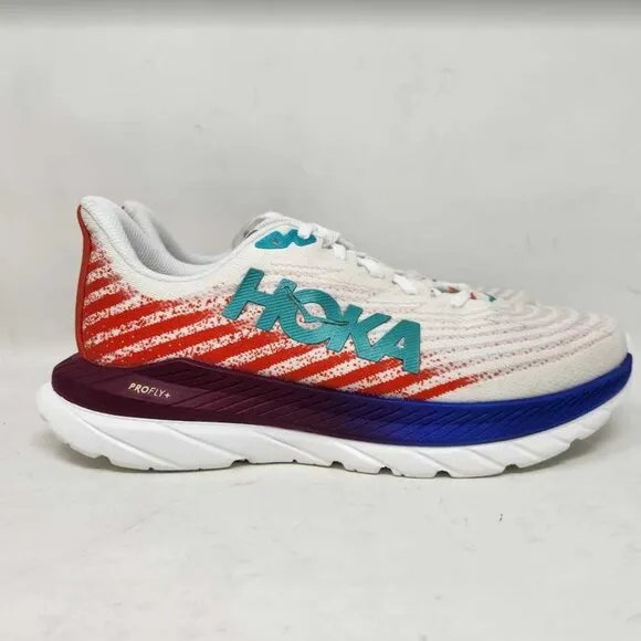 Women's 10 Hoka Mach 5 road running sneakers White Flame 1127894