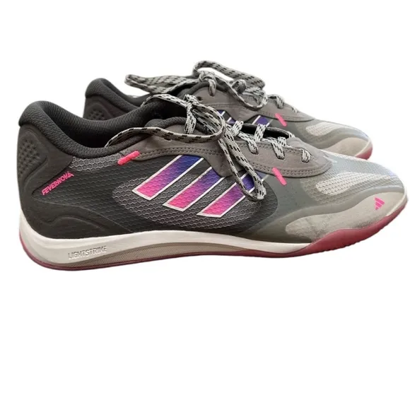 Women’s Adidas Fevernova Court Indoor Soccer Shoe Grey/Pink – Sz 11.5