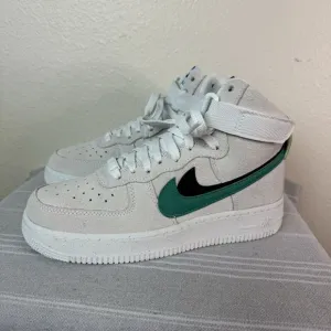 Women’s Nike Air Force 1 Hi SE Shoes Sesame Summit White Neptune Green Black 7