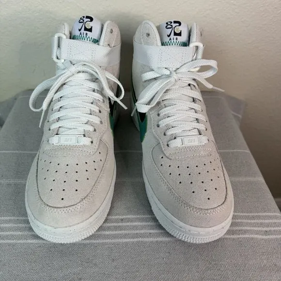 Women’s Nike Air Force 1 Hi SE Shoes Sesame Summit White Neptune Green Black 7