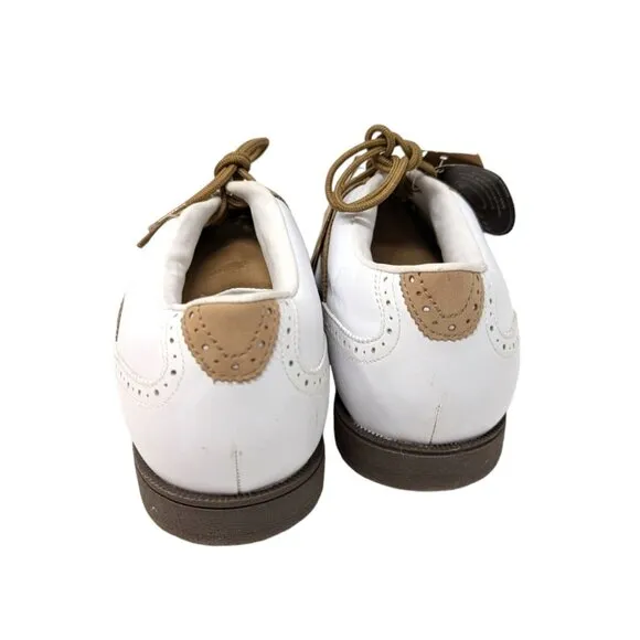 Womens Nike Golf Airliner Brown White Saddle Shoes Cleats with Spikes Size 9.5