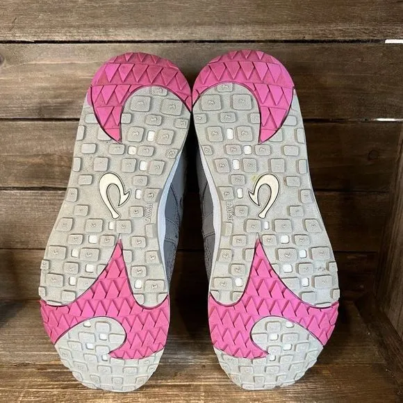 Womens Olukai Kia'l Trainer II 2 Gray Outdoor Water Shoes Sneakers Size 10 M GUC
