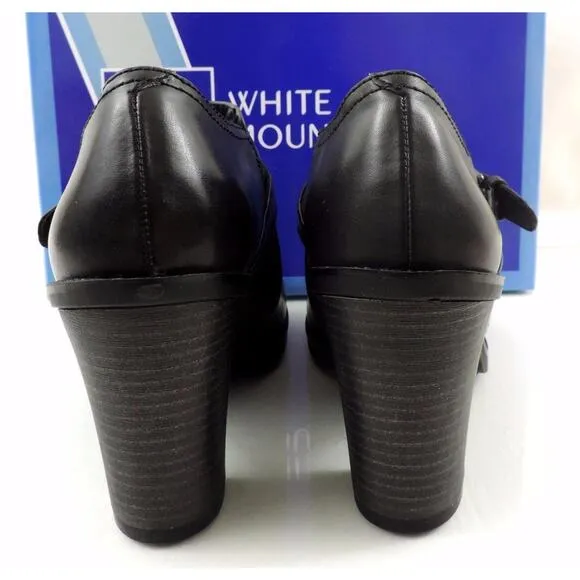 Women's Shoes White Mountain Ticket Ankle Booties Shooties Black Smooth Size 10