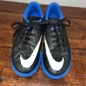 Youth Nike Duke Royal Blue Black Swoosh Hypervenom X Indoor Soccer Shoes 1Y Kids