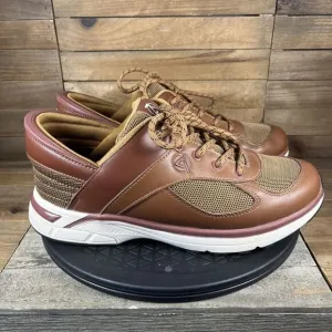 ZEBA Mens Size 10.5 Hands Free Slip-On Brown Comfort Walking Shoes Sneakers