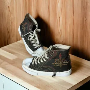 Zipz Sneakers High Top Fabric Sneakers Fire Sz Mens 8/ W 10