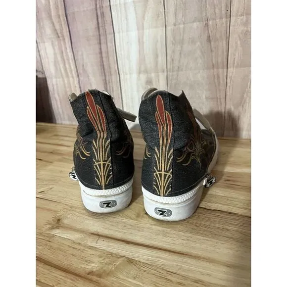 Zipz Sneakers High Top Fabric Sneakers Fire Sz Mens 8/ W 10